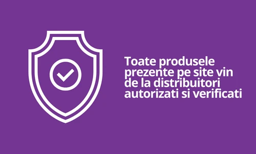 Toate produsele prezente pe site vin de la distribuitori autorizați și verificați