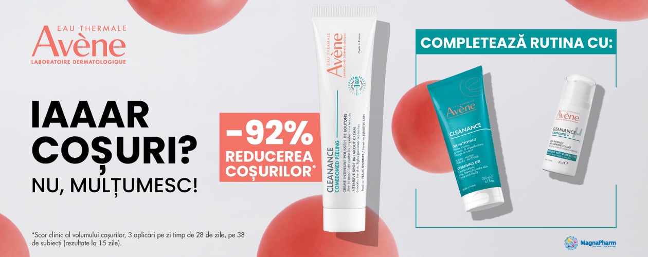 Avène Cleanance — până la -92% reducerea coșurilor